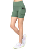 WB3022 Women's Anti-cellulite Sport Shorts Leggings with High-Waist Tummy Control Body Shaper Wide Waistband