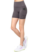 WB3022 Women's Anti-cellulite Sport Shorts Leggings with High-Waist Tummy Control Body Shaper Wide Waistband