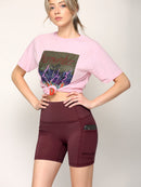 WB3022 Women's Anti-cellulite Sport Shorts Leggings with High-Waist Tummy Control Body Shaper Wide Waistband