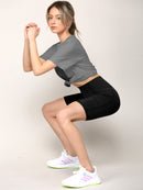 WB3023 Women's Compression Biker Shorts Leggings with Soft Brushed & Breathable Stretch Fabric