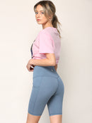 WB3023 Women's Compression Biker Shorts Leggings with Soft Brushed & Breathable Stretch Fabric