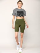 WB3023 Women's Compression Biker Shorts Leggings with Soft Brushed & Breathable Stretch Fabric