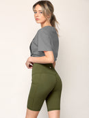 WB3023 Women's Compression Biker Shorts Leggings with Soft Brushed & Breathable Stretch Fabric