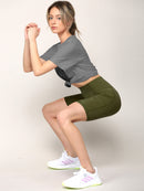 WB3023 Women's Compression Biker Shorts Leggings with Soft Brushed & Breathable Stretch Fabric