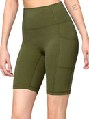 WB3023 Women's Compression Biker Shorts Leggings with Soft Brushed & Breathable Stretch Fabric