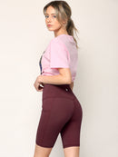 WB3023 Women's Compression Biker Shorts Leggings with Soft Brushed & Breathable Stretch Fabric
