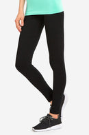 SOFRA LADIES COTTON LEGGINGS (WP4000_BLACK)