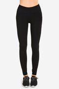 SOFRA LADIES COTTON LEGGINGS (WP4000_BLACK)