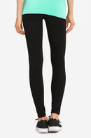 SOFRA LADIES COTTON LEGGINGS (WP4000_BLACK)