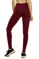 SOFRA LADIES COTTON LEGGINGS (WP4000_BURG)