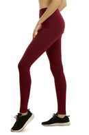 SOFRA LADIES COTTON LEGGINGS (WP4000_BURG)