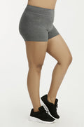 SOFRA LADIES COTTON 12 INCH OUTSEAM SHORTS W/ HIGH WAISTBAND PLUS SIZE (WP4006X)