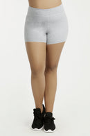 SOFRA LADIES COTTON 12 INCH OUTSEAM SHORTS W/ HIGH WAISTBAND PLUS SIZE (WP4006X)