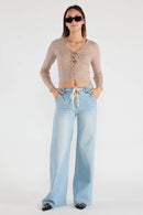 (OPEN PACK) Super High Rise Relaxed Wide with Waist String XP7004