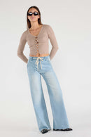 (OPEN PACK) Super High Rise Relaxed Wide with Waist String XP7004