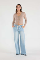 (OPEN PACK) Super High Rise Relaxed Wide with Waist String XP7004