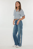 (OPEN PACK) High Rise Relaxed Straight with Side Silver Foil XP7021