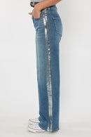 (OPEN PACK) High Rise Relaxed Straight with Side Silver Foil XP7021