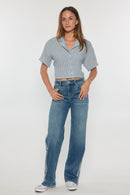 (OPEN PACK) High Rise Relaxed Straight with Side Silver Foil XP7021