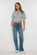 (OPEN PACK) High Rise Relaxed Straight with Side Silver Foil XP7021