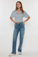 (OPEN PACK) High Rise Relaxed Straight with Side Silver Foil XP7021