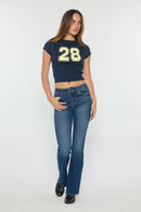 (OPEN PACK) High Rise Bootcut with Crystal Beaded Lace Trim XP7024