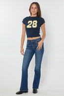 (OPEN PACK) High Rise Bootcut with Crystal Beaded Lace Trim XP7024