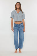 (OPEN PACK) Mid Waist Relaxed Barrel Jeans XP7028