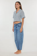 (OPEN PACK) Mid Waist Relaxed Barrel Jeans XP7028