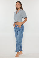 (OPEN PACK) Mid Waist Relaxed Barrel Jeans XP7028
