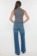 (OPEN PACK) High Rise Wide with Rhinestone Cutout Detail XP7030