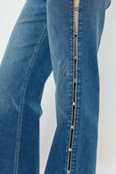(OPEN PACK) High Rise Wide with Rhinestone Cutout Detail XP7030