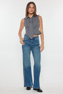 (OPEN PACK) High Rise Wide with Rhinestone Cutout Detail XP7030