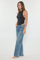 (OPEN PACK) Rhinestone Detailed Relaxed Straight Jeans XP7031