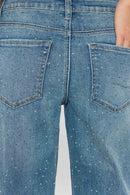 (OPEN PACK) Rhinestone Detailed Relaxed Straight Jeans XP7031