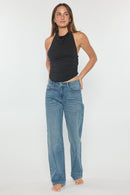 (OPEN PACK) Rhinestone Detailed Relaxed Straight Jeans XP7031