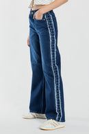 (OPEN PACK) Mid Waist Relaxed Wide with Side Checker Detail XP7035