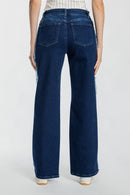 (OPEN PACK) Mid Waist Relaxed Wide with Side Checker Detail XP7035