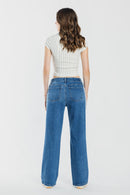 (OPEN PACK) Mid Waist Relaxed Wide with Side Contrast Detail XP7036