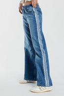 (OPEN PACK) Mid Waist Relaxed Wide with Side Contrast Detail XP7036