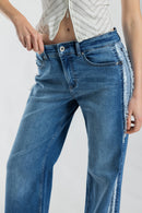 (OPEN PACK) Mid Waist Relaxed Wide with Side Contrast Detail XP7036