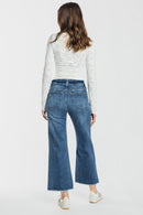 (OPEN PACK) High Rise Destructed Ankle Wide Leg Jeans XP7041
