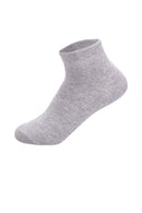 YM06 60 Pairs 4-Pair Bundle (Black, Grey, White), Shoe Size 6â€“9, Made in Korea Cotton Quarter Socks