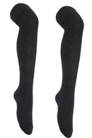 YM42 12 Pairs 80% Cotton, Comfortable Fit, Shoe Size 6-9 Over The Knee-High Socks