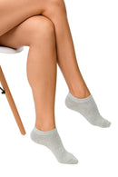 YM06 60 Pairs 4-Pair Bundle (Black, Grey, White), Shoe Size 6â€“9, Made in Korea Cotton Quarter Socks