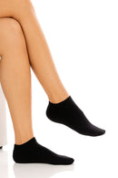 YM06 60 Pairs 4-Pair Bundle (Black, Grey, White), Shoe Size 6â€“9, Made in Korea Cotton Quarter Socks
