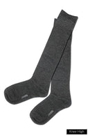 YM11 12 Pairs Knitted Body with Matching Heel & Toe, Shoe Size 6â€“9 Made in Korea Knee High Socks