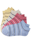 YM83 24 Pairs 4 Assorted Color Cotton Socks â€“ Women's Crew Socks