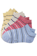 YM83 24 Pairs 4 Assorted Color Cotton Socks â€“ Women's Crew Socks