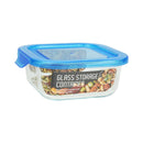Bonita Home Square Glass Container with Blue Lid - 17.6oz